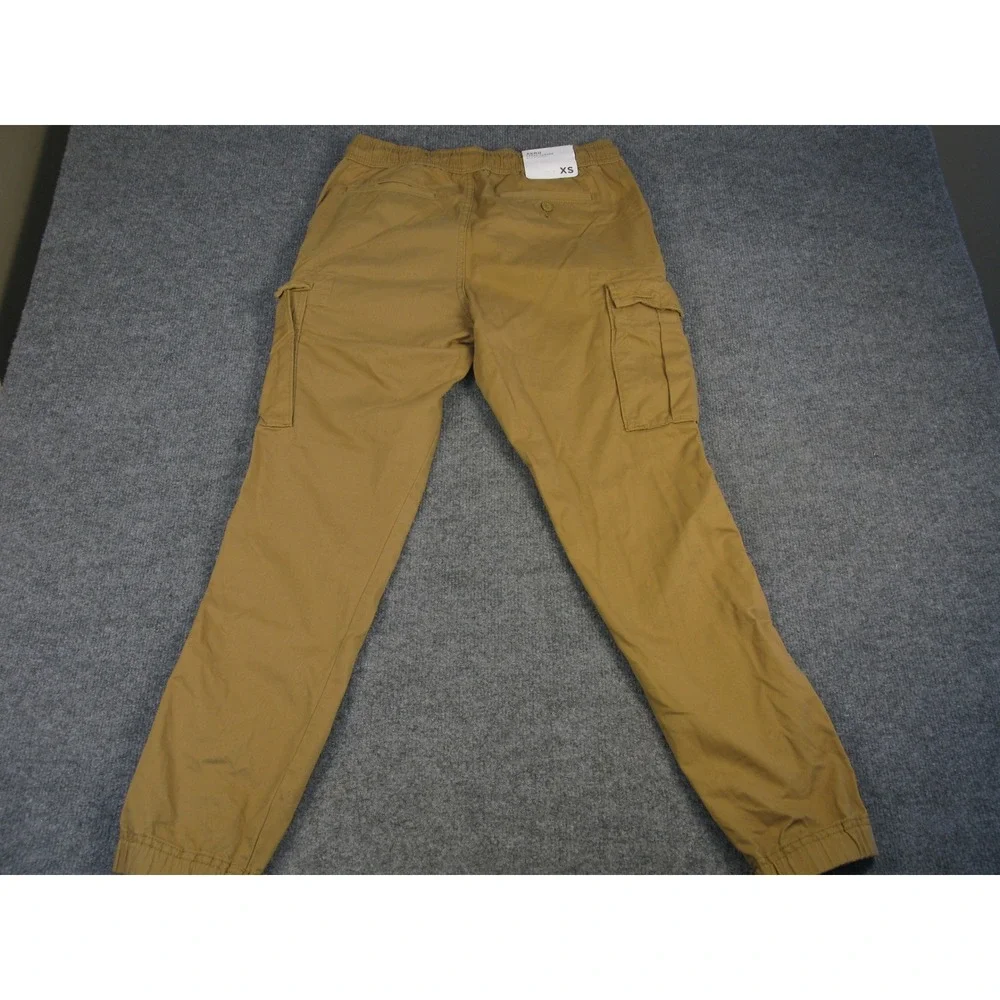 Aeropostale Mens Cargo Jogger Pants Tan Khaki Non Stretch Cotton XS New 2054‎